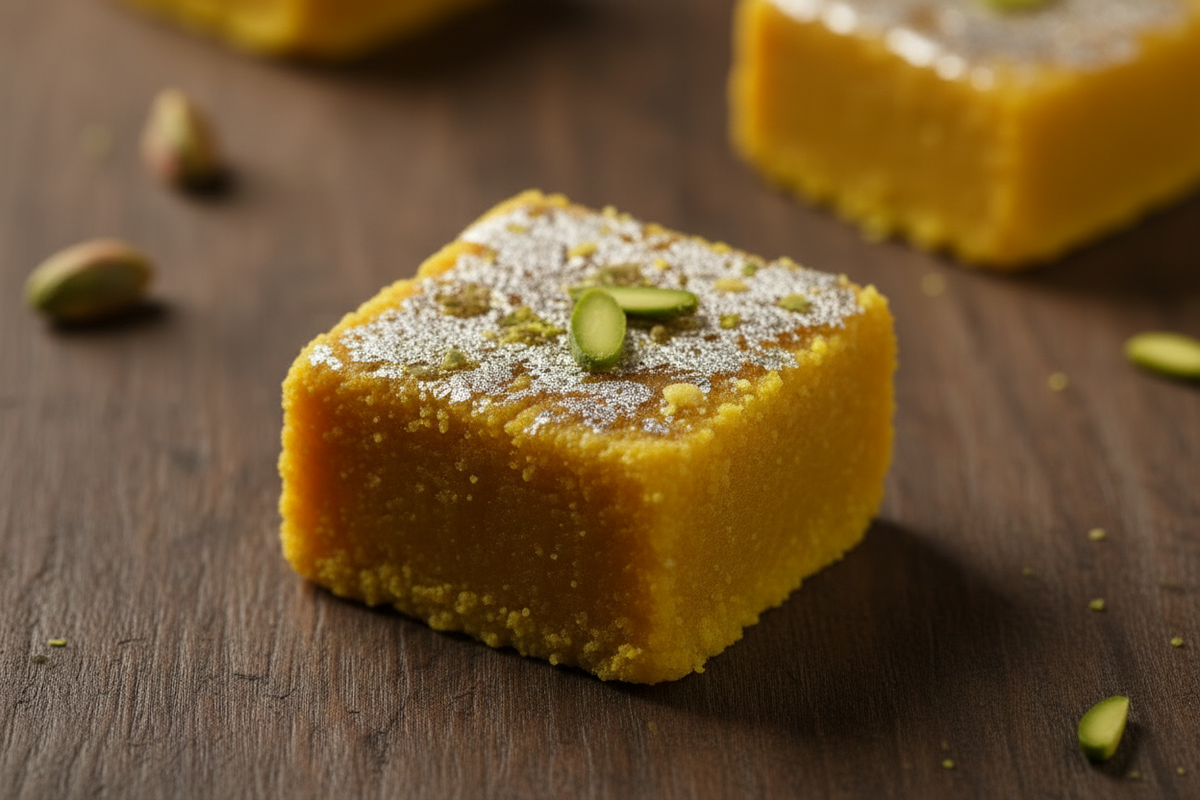 Besan Burfi Close-up