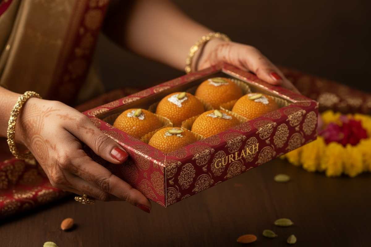 Gurlakh Laddu Box in Hand