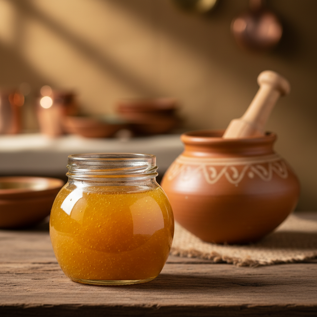 ਦੇਸੀ ਘਿਓ देसी घी Pure Desi Ghee (Clarified Butter)