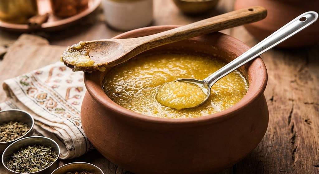 ਦੇਸੀ ਘਿਓ देसी घी Pure Desi Ghee (Clarified Butter)