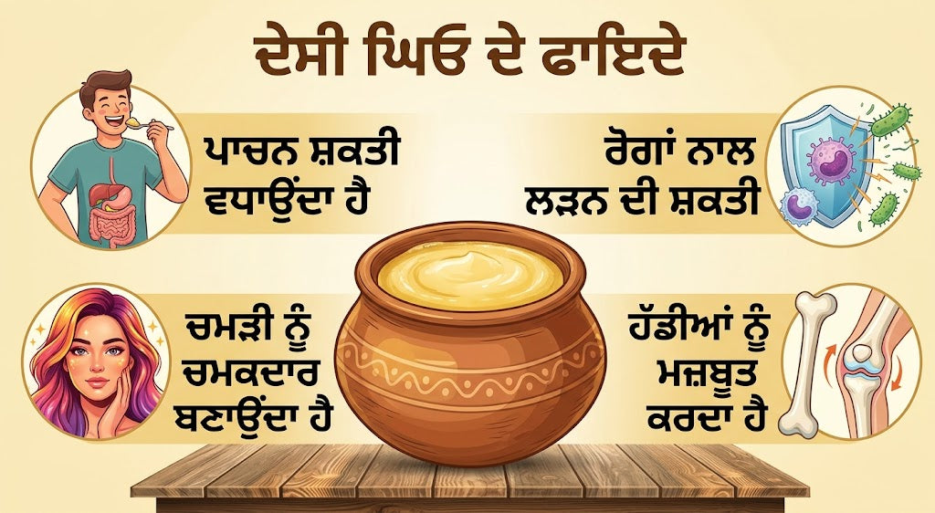 ਦੇਸੀ ਘਿਓ देसी घी Pure Desi Ghee (Clarified Butter)